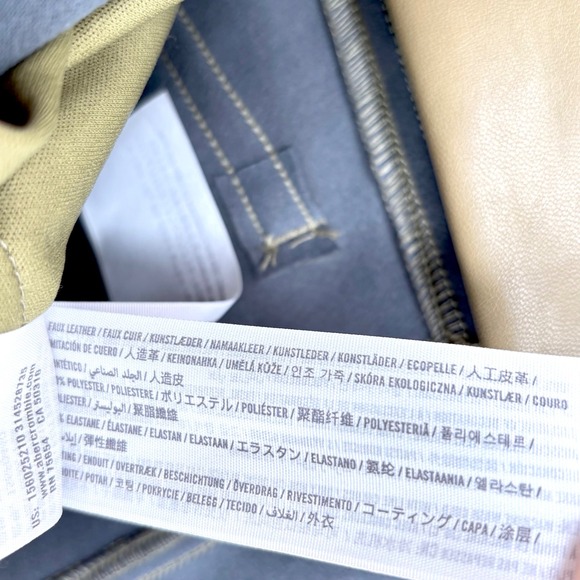 Abercrombie & Fitch 90s Straight Vegan Leather Pants Sz 30 Green Ultra High Rise - Picture 3 of 11